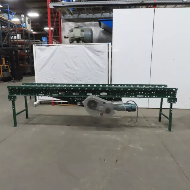 Rapistan Dematic 25" x 144 " Center Drive Belt Over Roller Conveyor 60 FPM 3Ph