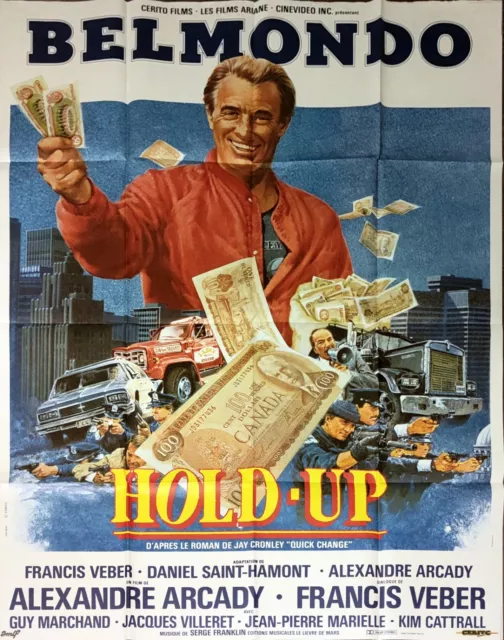 Affiche cinéma " Hold-up " 120x160cm/ Belmondo/ Arcady