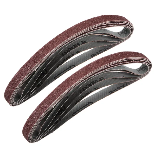 1/2 x 18 Inch Sanding Belt 60 Grit Aluminum Oxide Sand Belts 10pcs
