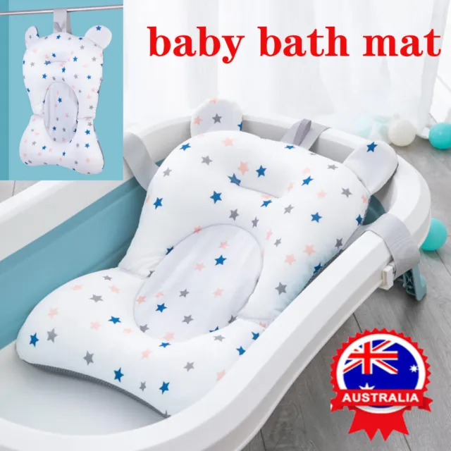 Baby Bath Seat Support Soft Mat Foldable Baby Bath Tub Pad Chair Bathtub Pillow
