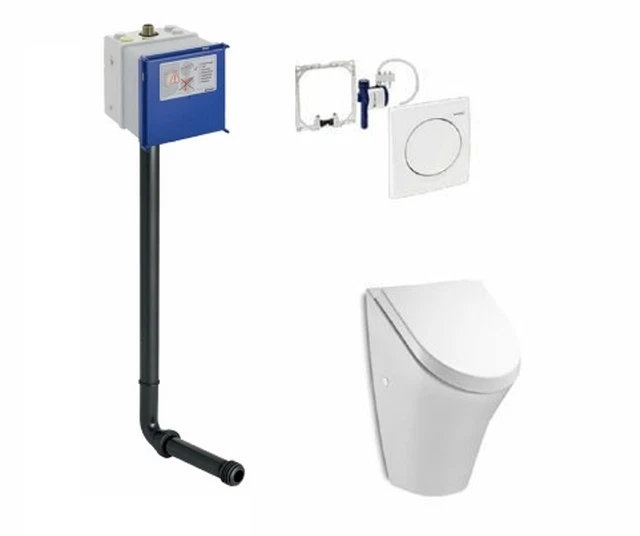 ROCA URINAL MIT Deckel + Geberit Rohbauset Urinalsteuerung HyBasic