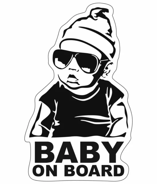 Baby on Board Aufkleber 12x7cm Auto Sticker an Bord Autoaufkleber UV-wasserfest