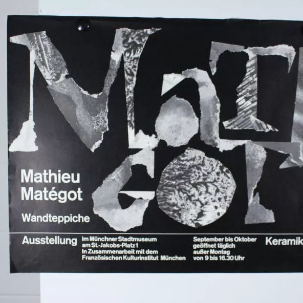 Mathieu Matégot - Klaus Schulze Plakat Ausstellung 60er Jahre Entwurf Tafelmaier