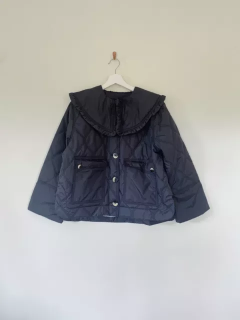 Ganni Quilted Jacket Black Size 38