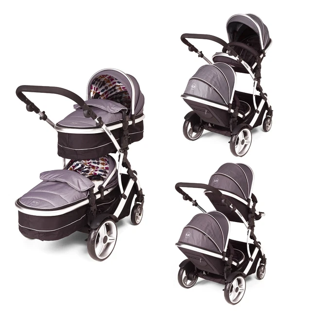 Kids Kargo Duellette Twins Pushchair Travel System Buggy, Newborn & Toddler