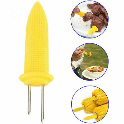 Soporte amarillo de maíz en la COB clavijas de barbacoa pinchos tenedor fiesta AUW barbacoa S8V1