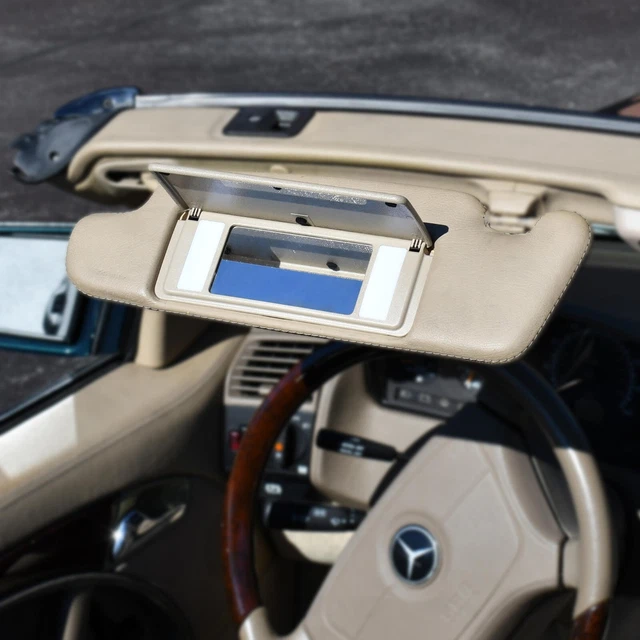 Sun Visor Trim Caps Set For Mercedes R129 SL Class 1994-2001 - Shell Cream Color
