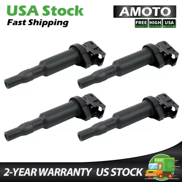 4PCS Ignition Coil For BMW 128i 328i 535i 550i 750i X5 X6 Z4 Mini Cooper UF592
