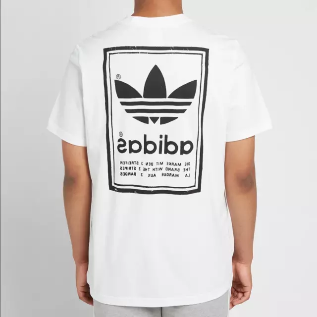 Adidas Originals Vintage Trefoil Men Tee White Black ED6916 2