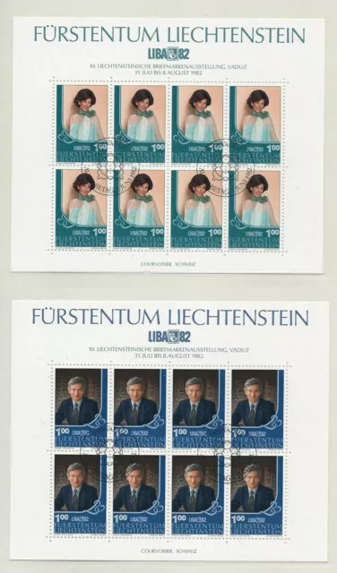 Liechtenstein 1982 Minifogli Esposizione Filatelica Liba '82  (U) Timbrati