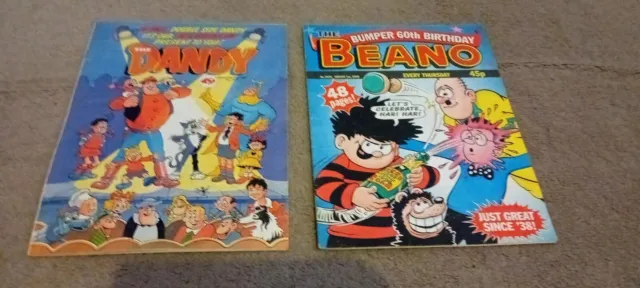The Beano And The Dandy Comics 60th Birthday Editions From  1998 & 1997