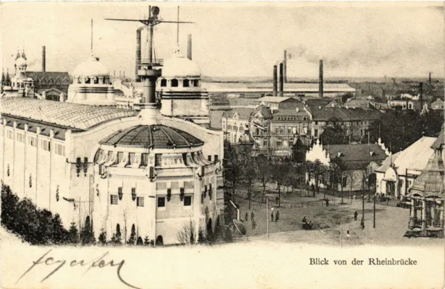 CPA AK Dusseldorf - Blick von der Rheinbrucke GERMANY (858729)