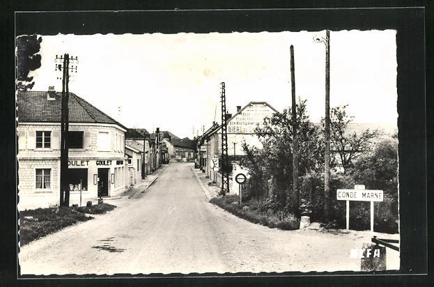 CPA Condé-sur-Marne, L´Entrée du Pays