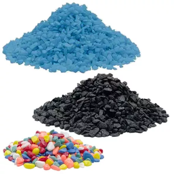 Marina Aquarium Gravel Blue Black Rainbow Decorative Substrate Fish Tank Health