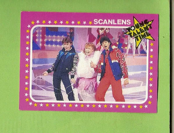 #D173. 1986 SCANLENS  YOUNG TALENT TIME CARD #28 Beven, Vanessa & Vince