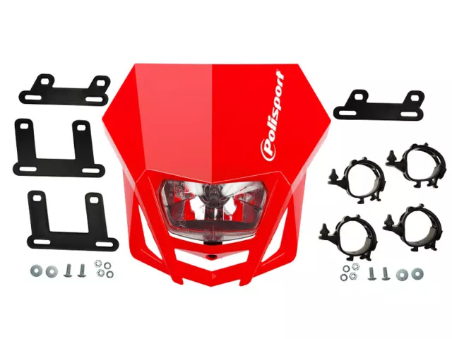 Faro Maschera Polisport Lmx Rosso per Aprilia BMW Honda Suzuki KTM Husqvarna