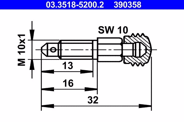 ATE 03.3518-5200.2 Reniflard Vis / Soupape