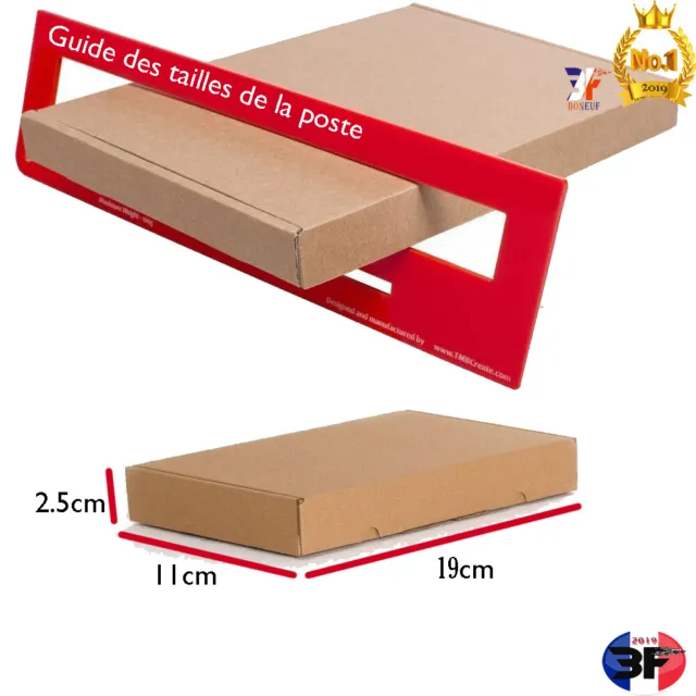 lot de Boite postale carton hauteur 2,5cm expédition format lettre extra dur