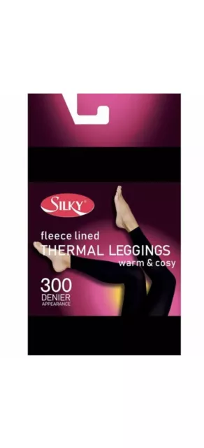 Silky Womens 300 Denier Fleece lined Thermal Tights Warm and Cosy Tights