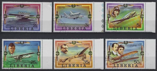 v1257 Liberia /Geschichte der Luftfahrt   MiNr 1047/52 A  o