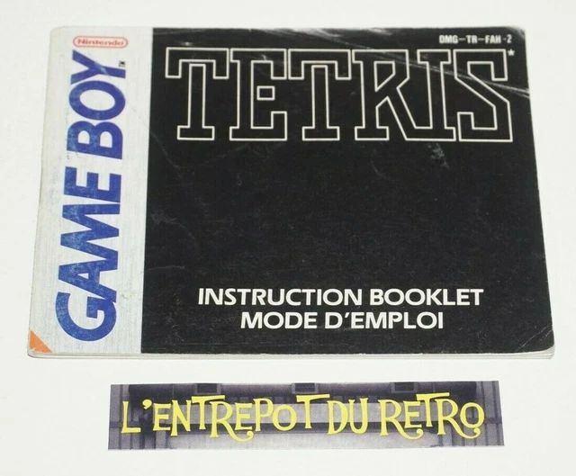 ++ notice mode d'emploi du jeu nintendo game boy TETRIS ++
