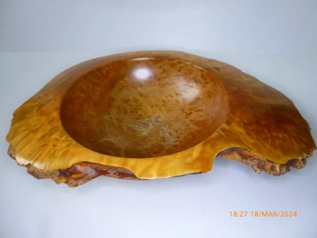 burr wood dish bowl hand turned live edge - swampy yate Australia