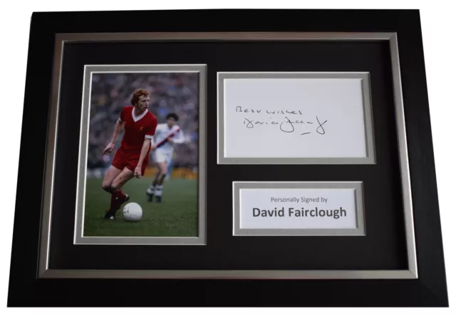 David Fairclough Signed A4 FRAMED photo Autograph display Liverpool Football COA