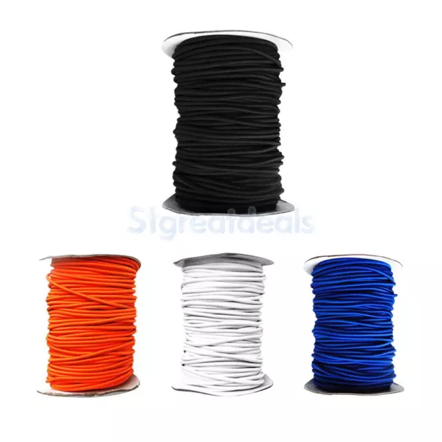 New 4mm Elastic Bungee Cord Heavy Duty Shock Rope Tie Down Roof Rack Boat Kayak