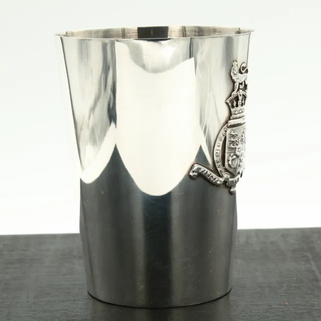 Elkington Silver Plate Beaker with Crest for Kings College London, England 1883 3