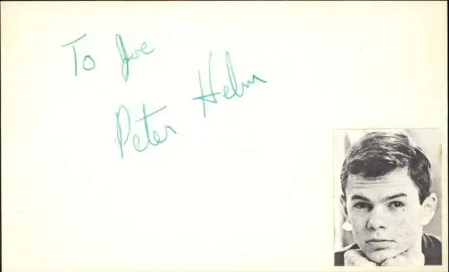 Peter Helm Actor The Andromeda Strain Signed 3" x 5" Index Card
