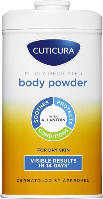 New Cuticura Mildly Medicated Talcum Powder Body 150g, 2X