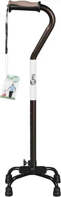 731-852 Adjustable Quad Walking Cane with Small Base, Cocoa
