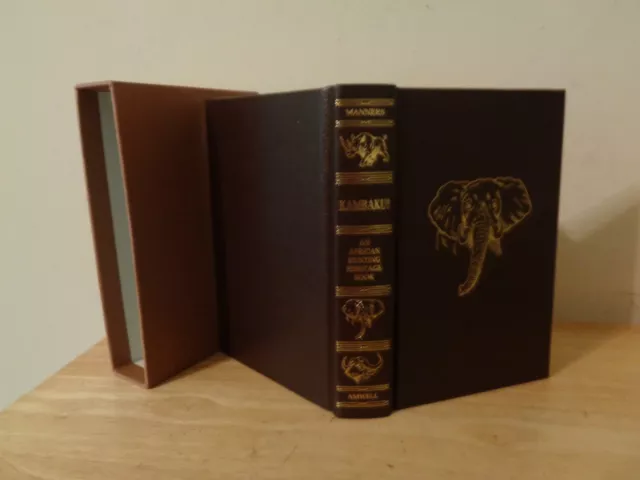 KAMBAKU! Harry Manners LEATHER Amwell Press SIGNED elephant hunting LIMITED ED