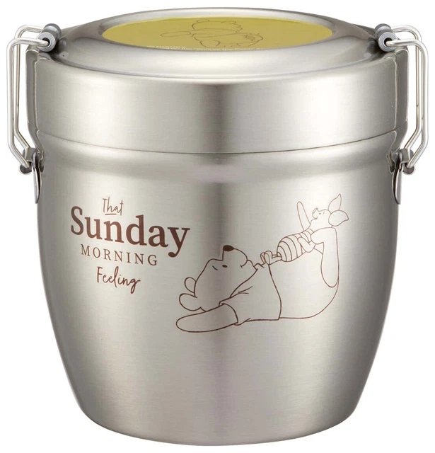 Skater Antibacterial Thermal Lunch Box Bowl Type Stainless Steel Winnie the Pooh