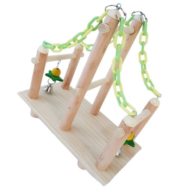 1Set Papagei Holzleiter Vogel Training Barsch Cockatiels Molar Spielzeug Vogel