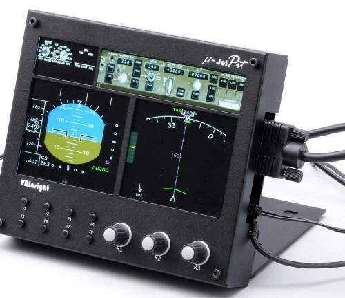 VRINSIGHT U-JETPIT / Portable instrument panel LCD JET aircraft Flight ...