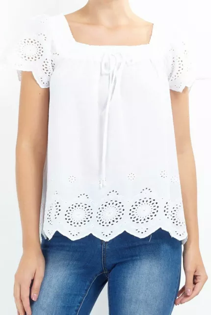 NEW Ladies Brave Soul 100% Cotton  Lace Top