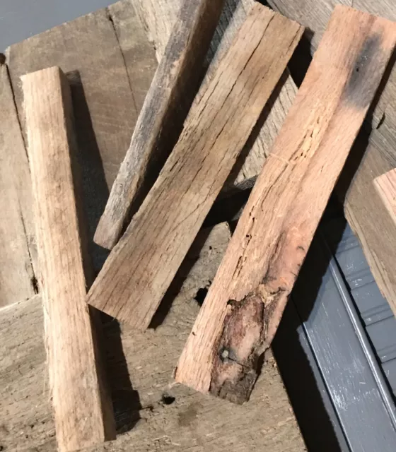 Antique Hardwood Scraps Barn Wood Weathered Oak or Poplar Rough Sewn Saw Marks