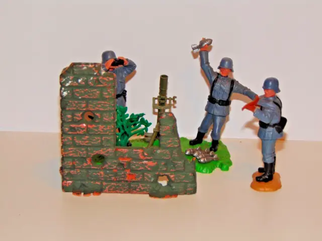 Timpo Spielzeug Zweiter Weltkrieg Deutsches Mörserteam Infanterie Und Wand