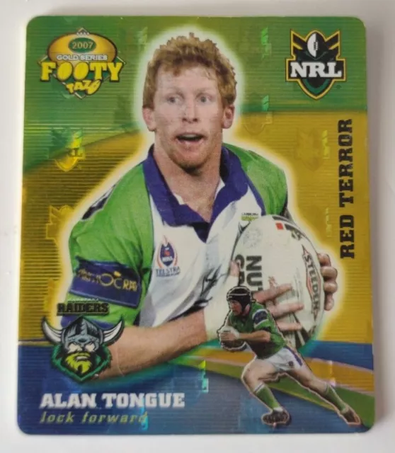 NRL - Canberra Raiders - Alan Tongue - Footy Tazo: Gold Series - 2007 - Smiths