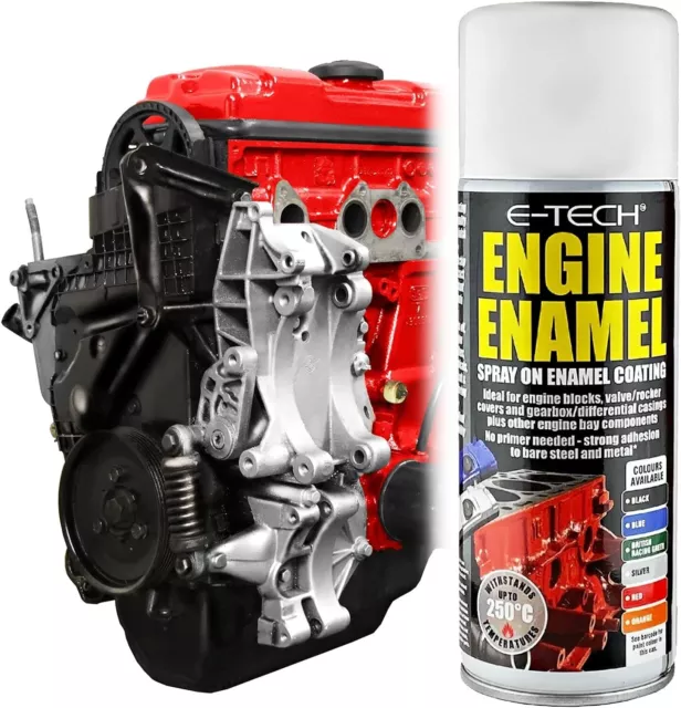 Vernice smaltata motore resistente al calore 400 ml - spray su vernice ad alta temperatura ROSSA
