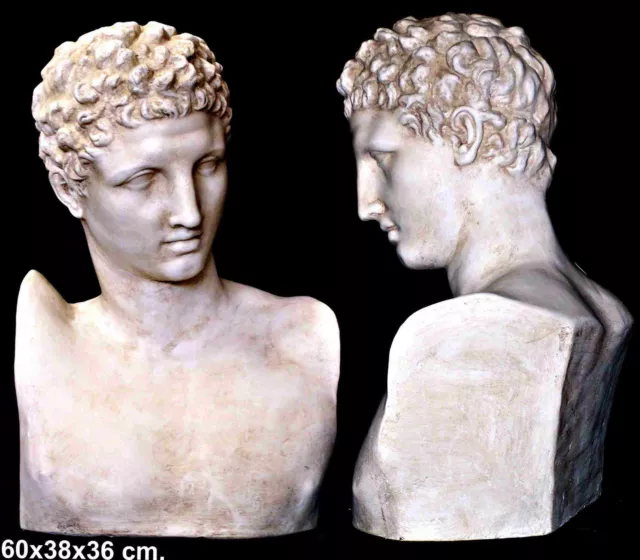 Sculpture Statue Home Decor Figurine Bust Ancient Greek Olympian God Hermes 60cm