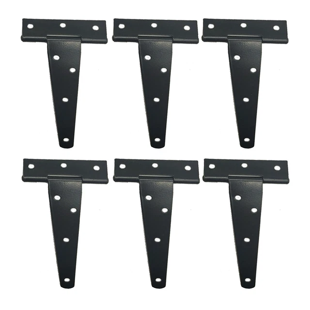 6X 5 Inch T Strap Shed Hinges Galvanizing Iron Barn Door Gates Hinges Slotted QT