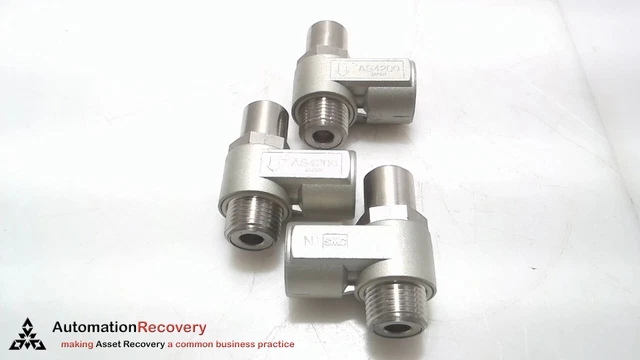 Smc Nas4200-N04-D-X308 - Pack Of 3, Flow Control Tee Valve, New* #297197