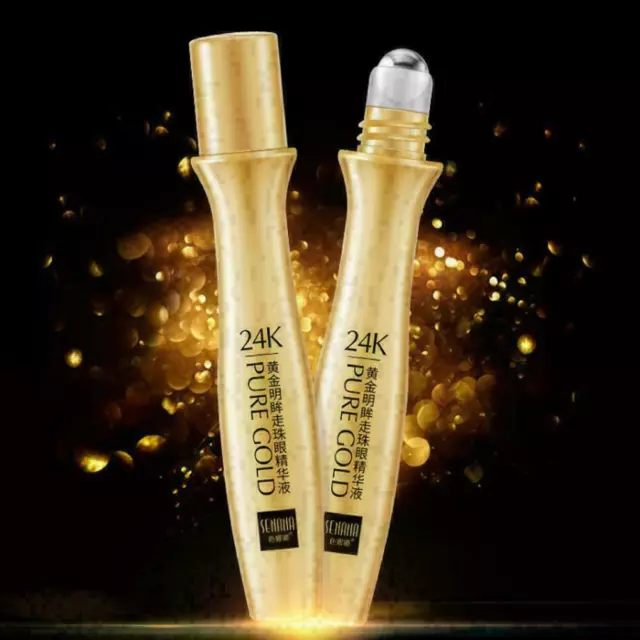 15ml Gold Roll-on Eye Serum Dark Circles Removal Moisturizing Care E1D5