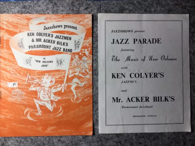 Ken Colyer's Jazzmen & Acker Bilk’s Jazzband Programme (1950s) Vintage