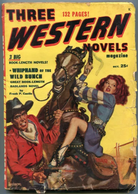 PULP:  Three Western Novels Pulp #5 October 1949- Frank Castle VG