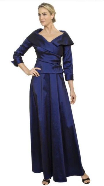 David’s Bridal Navy Blue Taffeta Mother Of The Bride Size 14