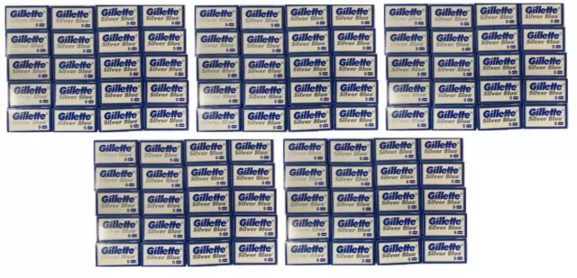 Gillette Silver Blue Double Edge Razor Blades- 500 Blades - Made in Russia