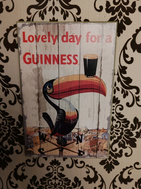 GUINNESS TOUCAN RUSTIC and St James Hand Made Wooden Plaque / Sign £1. ...